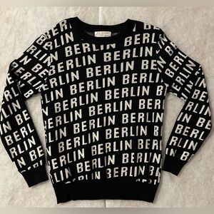 Primark Black and White Berlin Crewneck Sweater